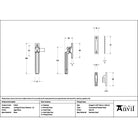 Aged Brass Locking Art Deco Fastener - LH - Locking Fasteners - From The Anvil - Yester Home