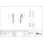 Aged Brass Locking Art Deco Fastener - RH - Locking Fasteners - From The Anvil - Yester Home
