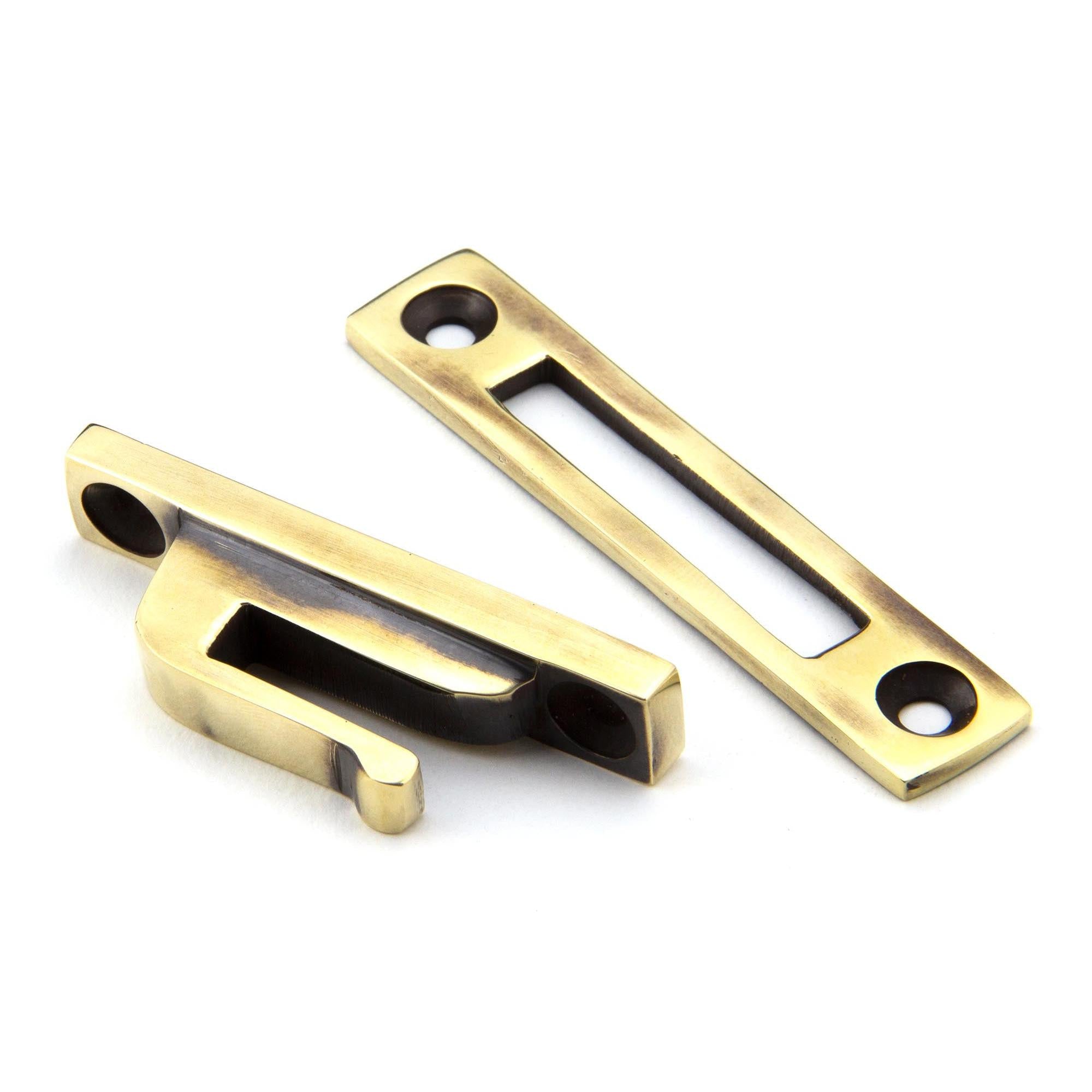 Aged Brass Locking Hinton Fastener | From The Anvil - Locking Fasteners - From The Anvil - Yester Home
