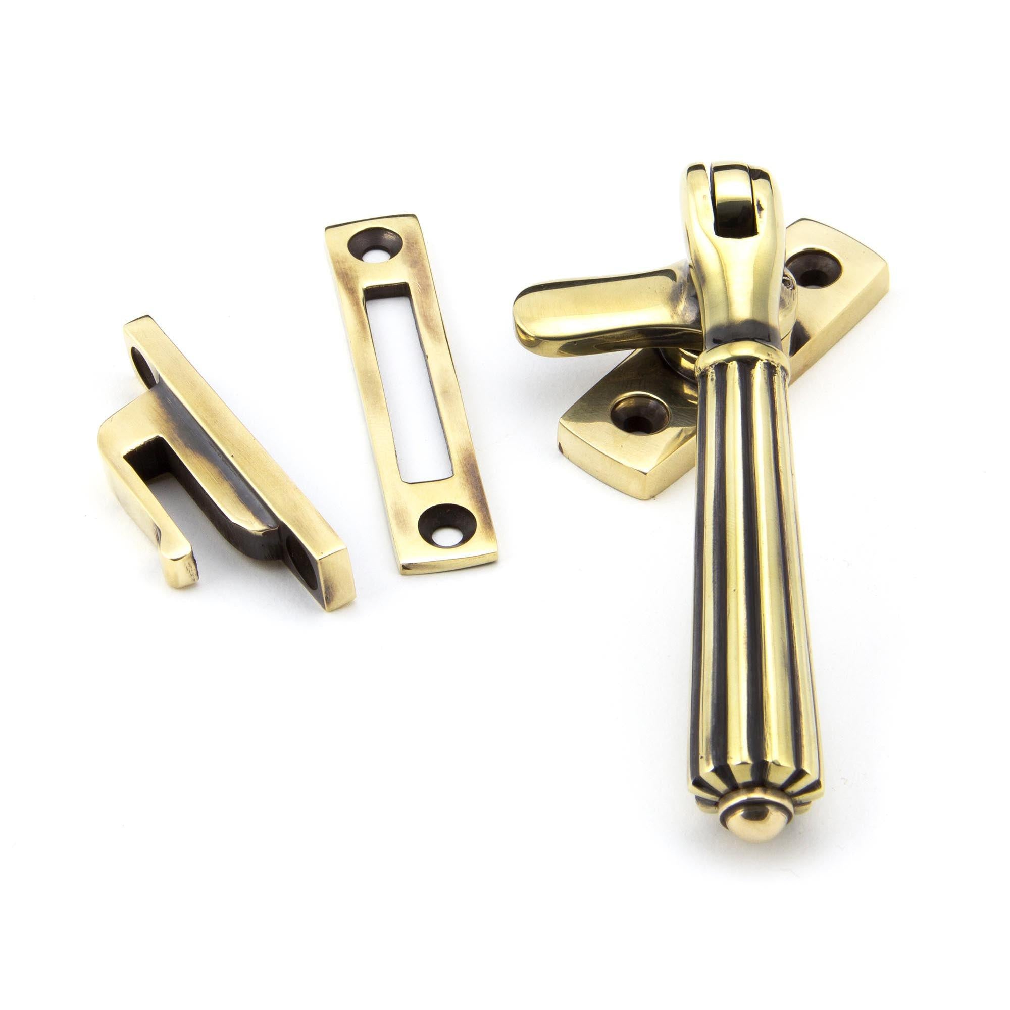 Aged Brass Locking Hinton Fastener | From The Anvil - Locking Fasteners - From The Anvil - Yester Home