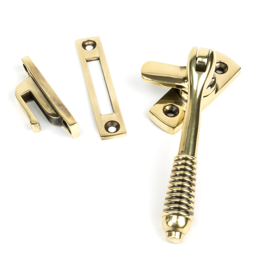 Aged Brass Locking Reeded Fastener | From The Anvil