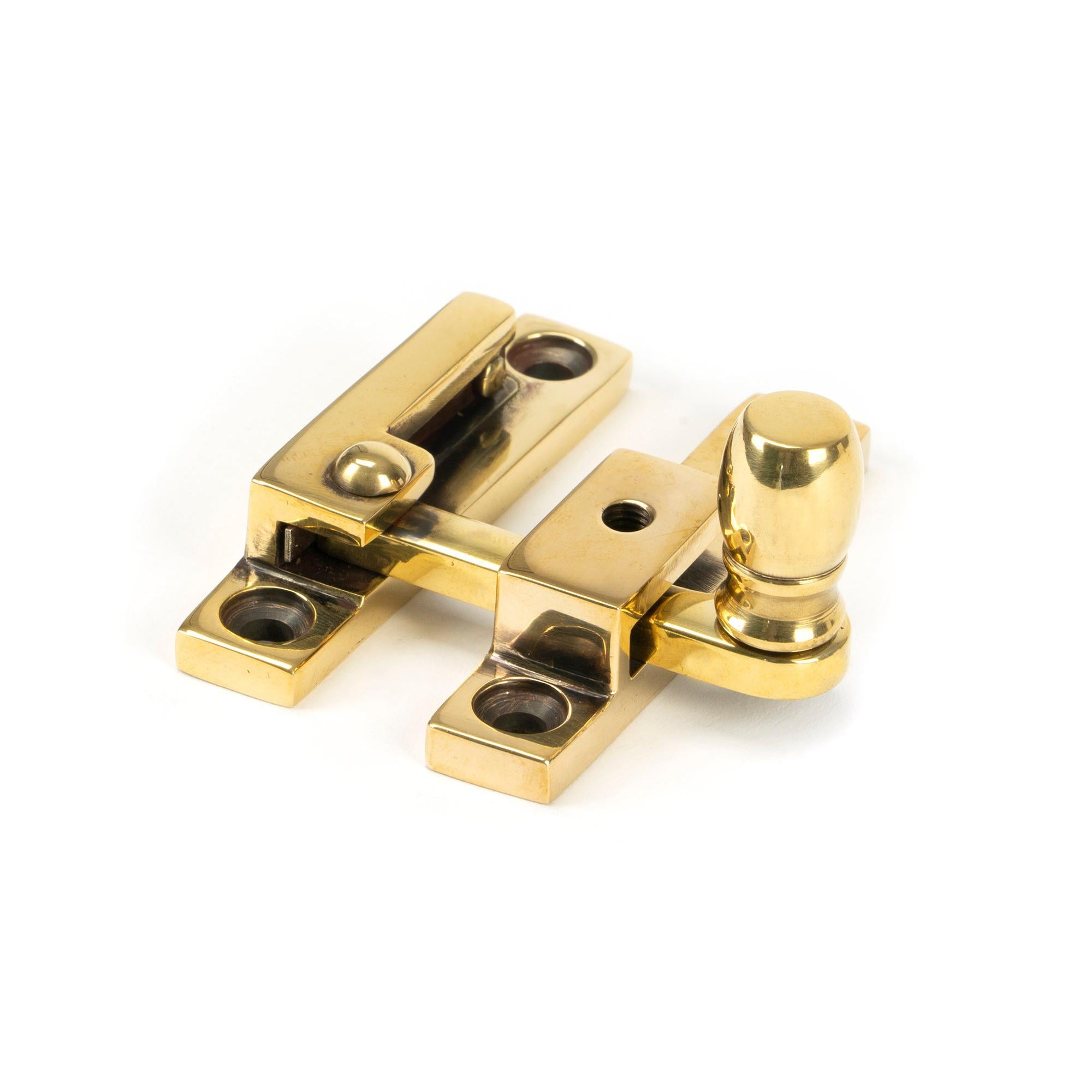 Aged Brass Mushroom Quadrant Fastener - Narrow | From The Anvil - Quadrant Fasteners - From The Anvil - Yester Home