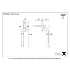Aged Brass Newbury Espag - LH | From The Anvil-Espag. Fasteners-Yester Home