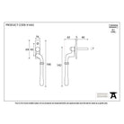 Aged Brass Newbury Espag - RH | From The Anvil-Espag. Fasteners-Yester Home