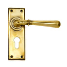 Aged Brass Newbury Lever Euro Lock Set | From The Anvil - Lever Euro - From The Anvil - Yester Home