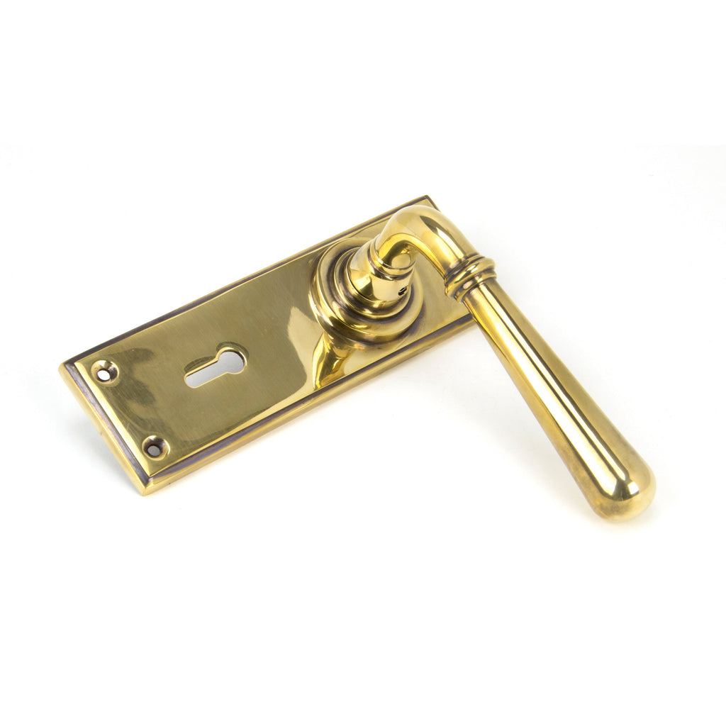 Aged Brass Newbury Lever Lock Set | From The Anvil