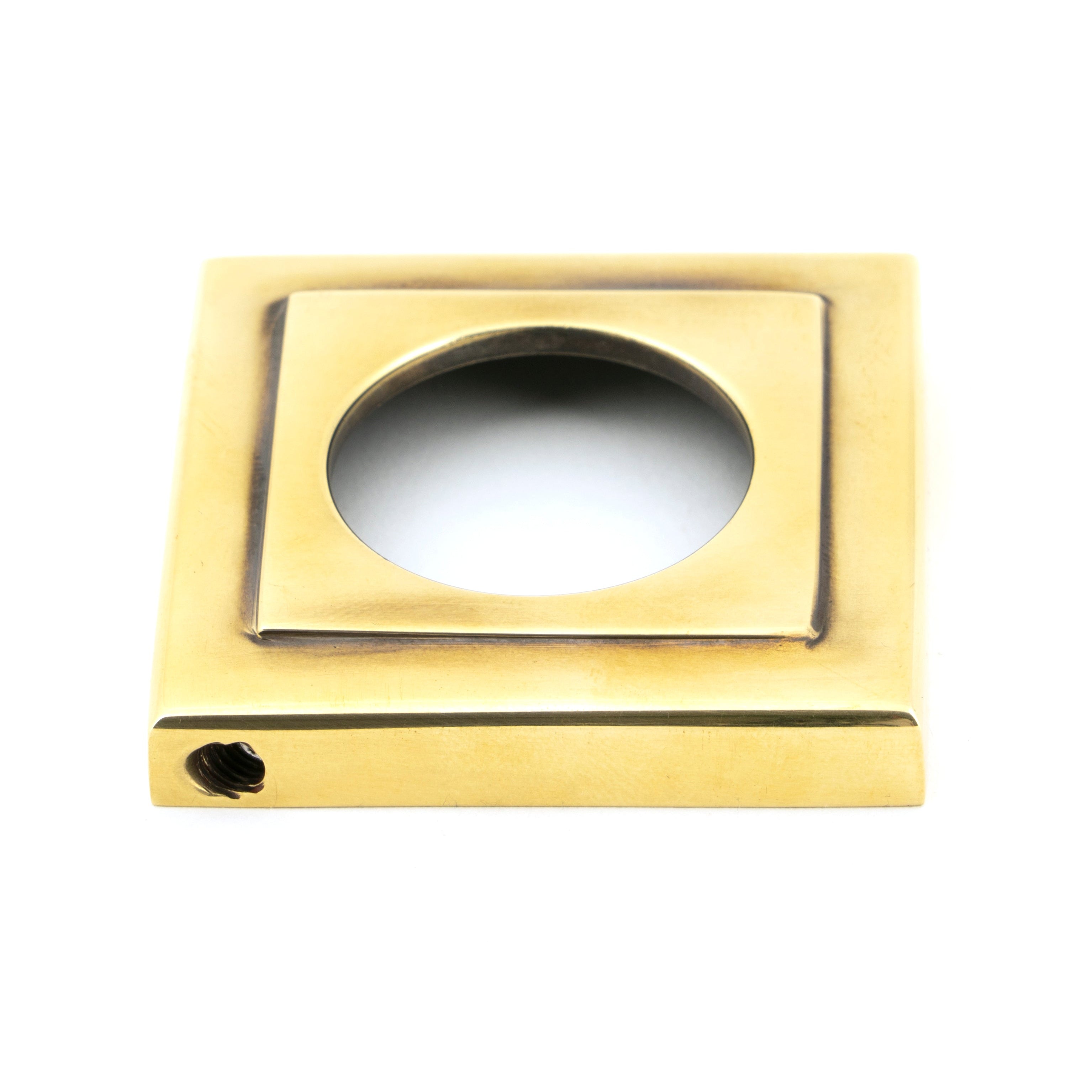 Aged Brass Newbury Lever on Rose Set (Square) | From The Anvil-Concealed-Yester Home