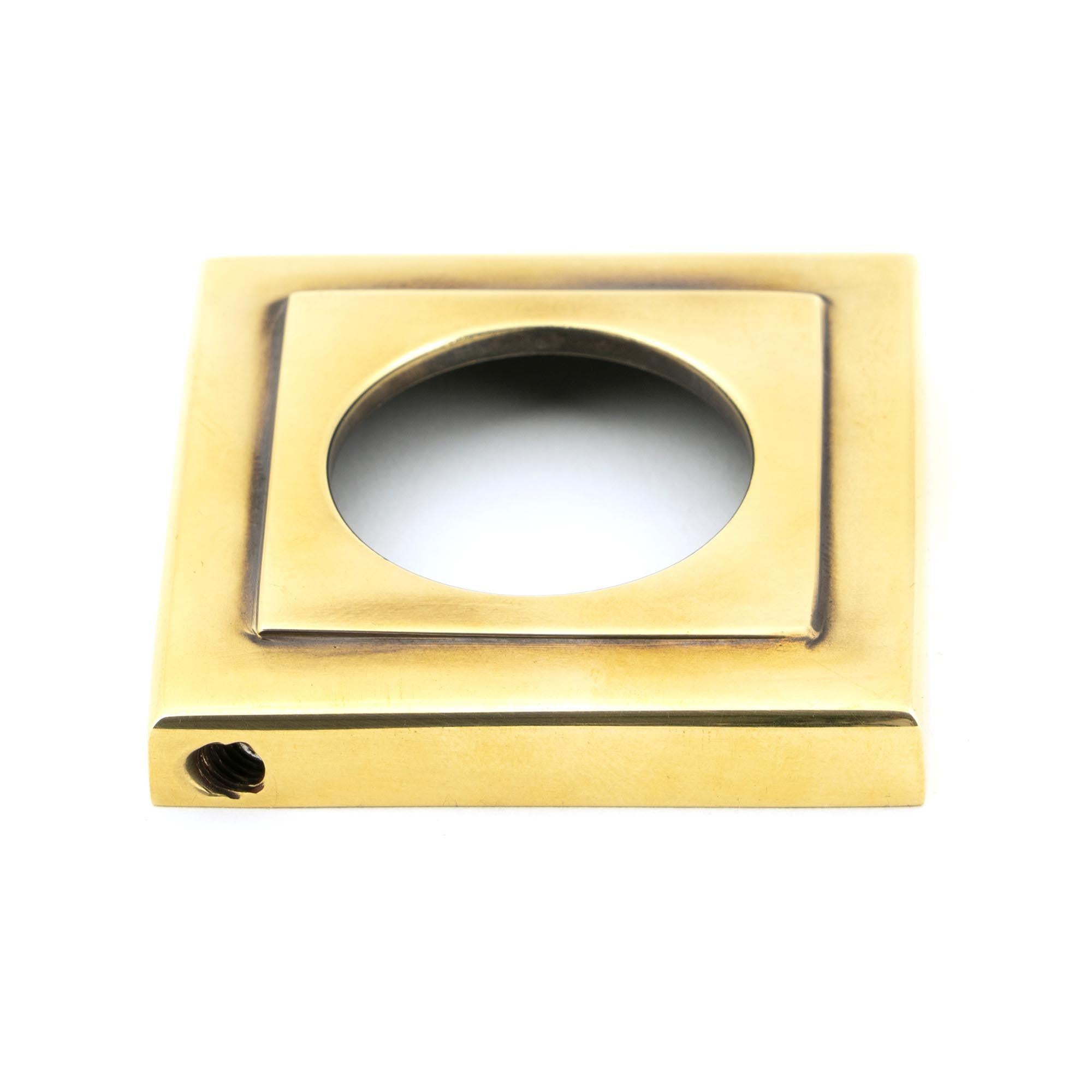 Aged Brass Newbury Lever on Rose Set (Square) - Unsprung | From The Anvil - Concealed - From The Anvil - Yester Home