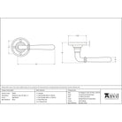 Aged Brass Newbury Lever on Rose Set - Unsprung | From The Anvil-Lever on Rose-Yester Home