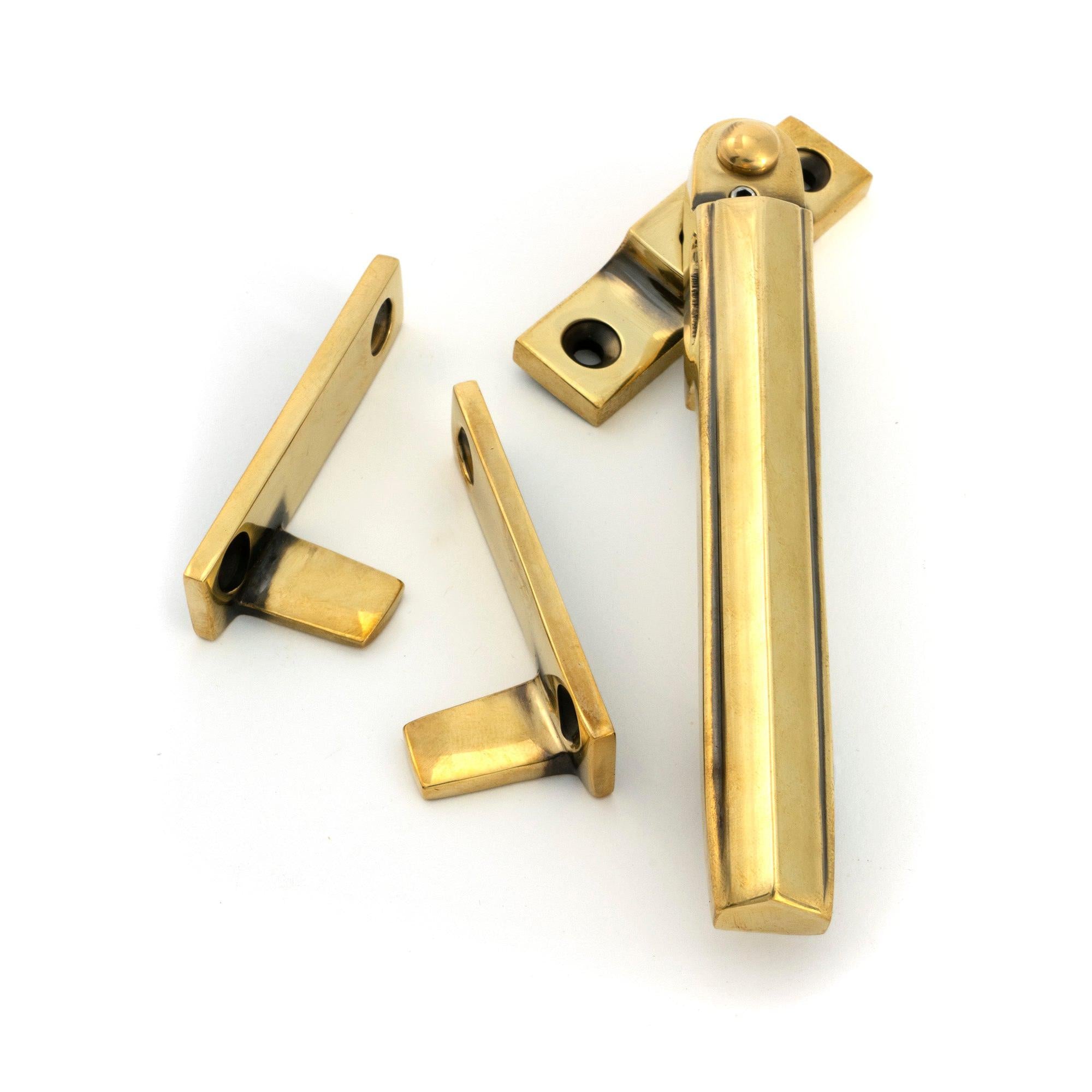 Aged Brass Night-Vent Locking Art Deco Fastener - Night-Vent Fasteners - From The Anvil - Yester Home