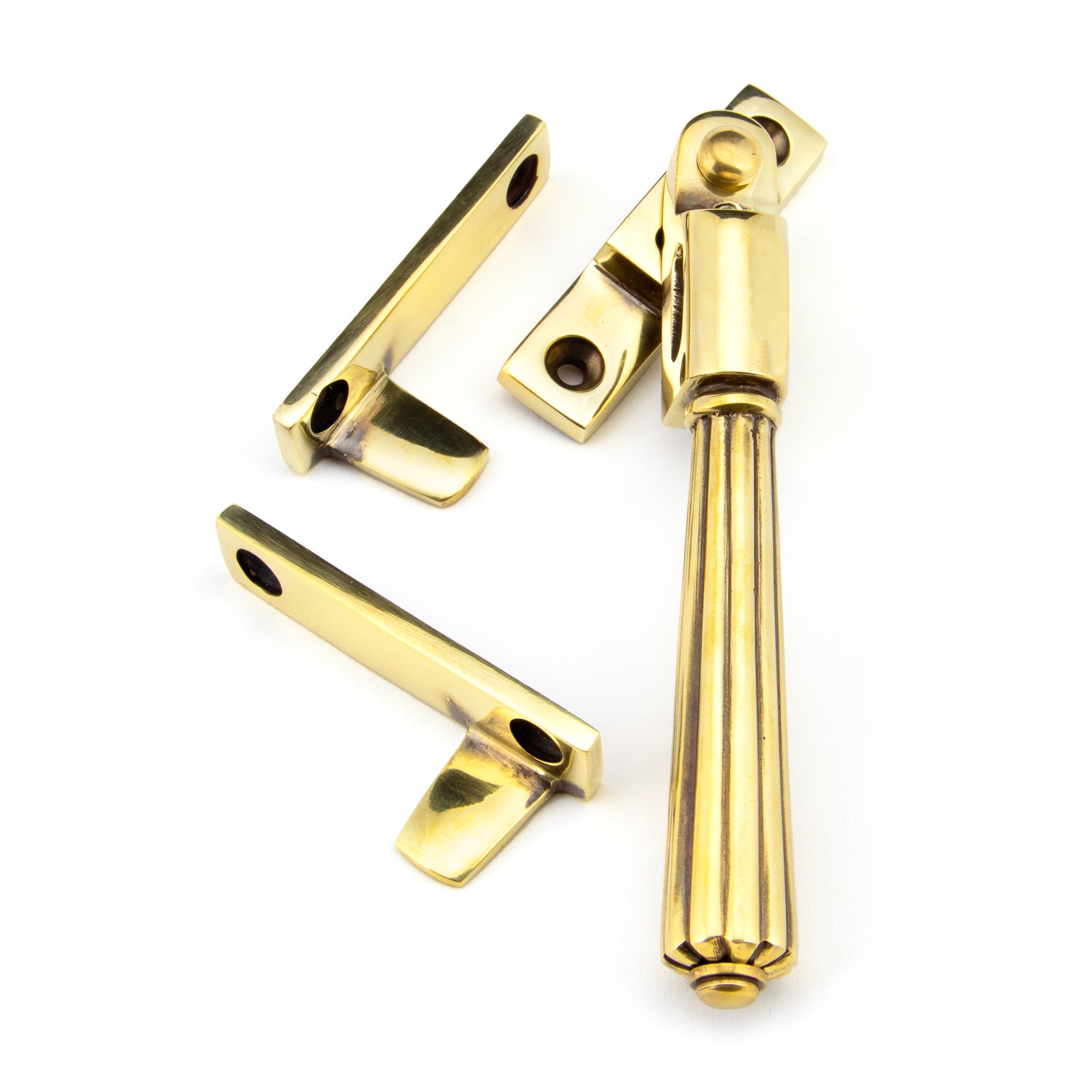 Aged Brass Night-Vent Locking Hinton Fastener | From The Anvil-Night-Vent Fasteners-Yester Home