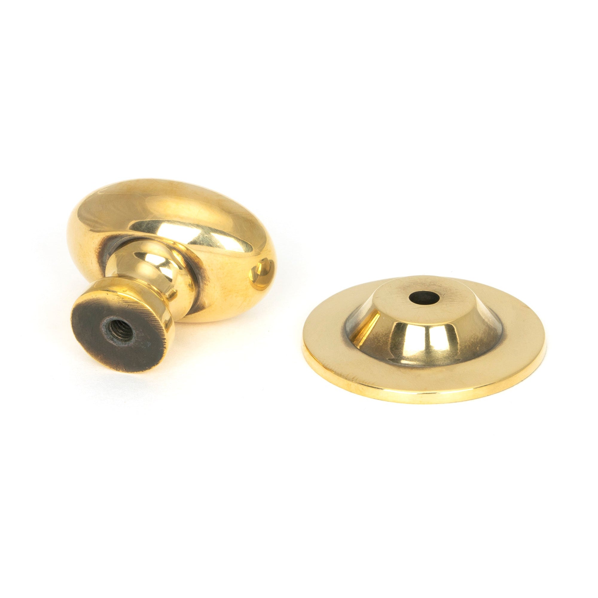 Aged Brass Oval Cabinet Knob 40mm | From The Anvil-Cabinet Knobs-Yester Home