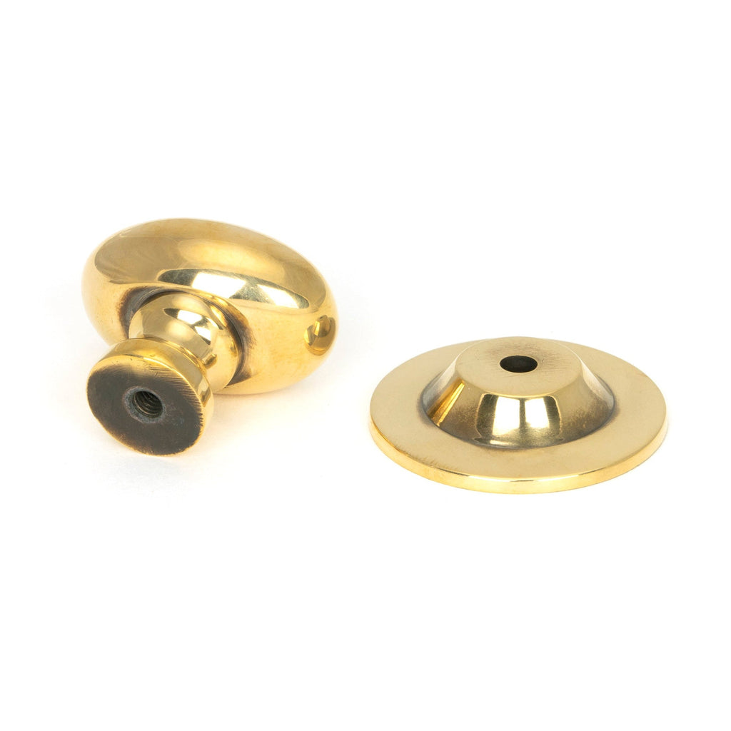 Aged Brass Oval Cabinet Knob 40mm | From The Anvil-Cabinet Knobs-Yester Home