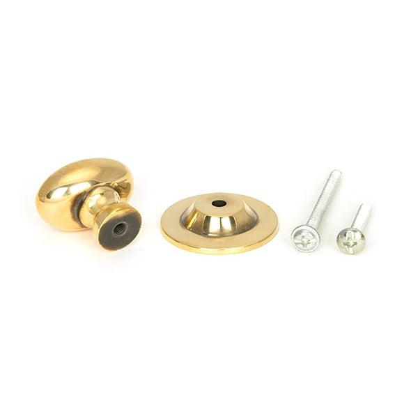 Aged Brass Oval Cabinet Knob 40mm | From The Anvil-Cabinet Knobs-Yester Home