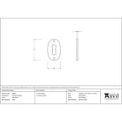 Aged Brass Oval Escutcheon | From The Anvil-Escutcheons-Yester Home