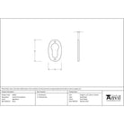 Aged Brass Oval Euro Escutcheon | From The Anvil - Euro Escutcheons - From The Anvil - Yester Home