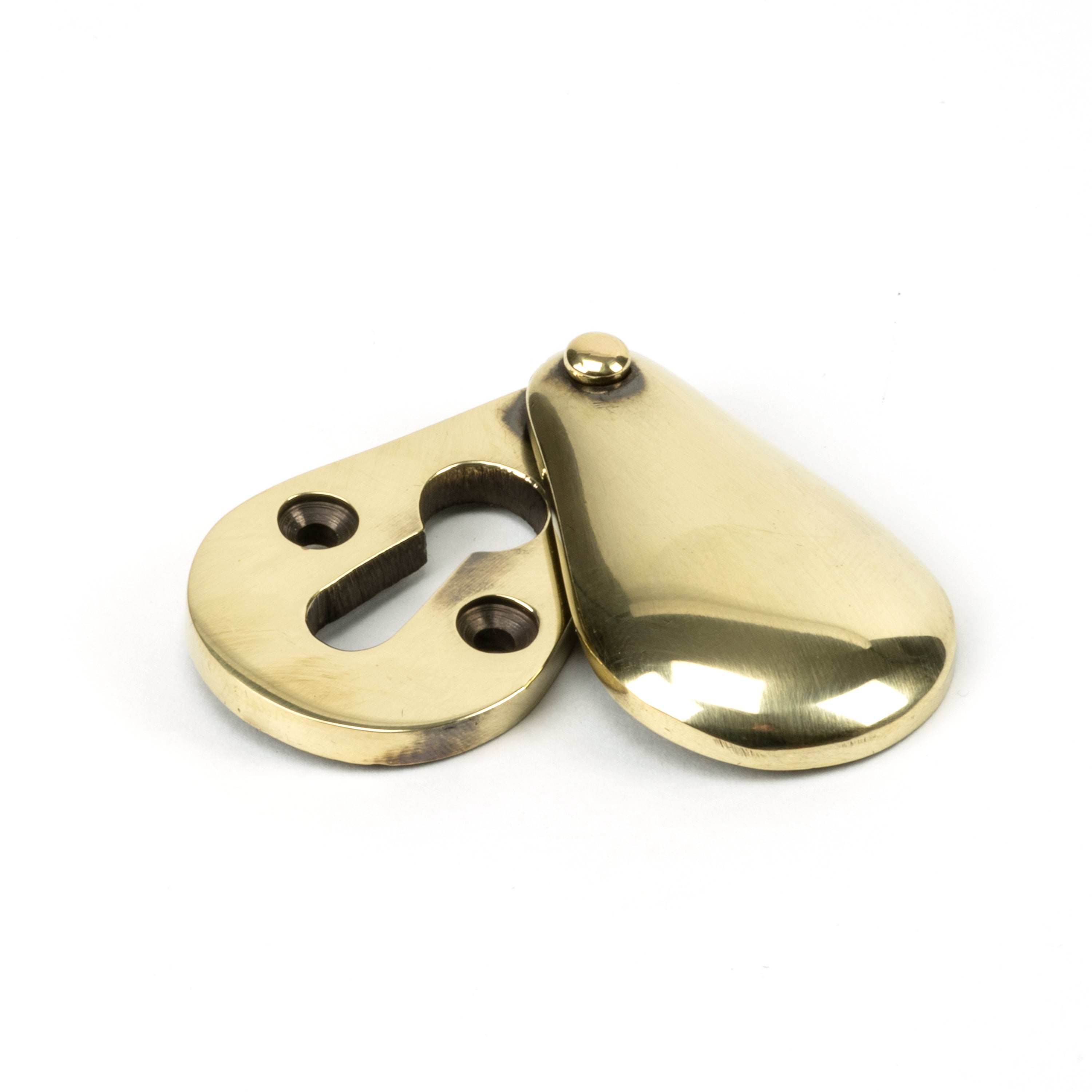 Aged Brass Plain Escutcheon | From The Anvil-Escutcheons-Yester Home