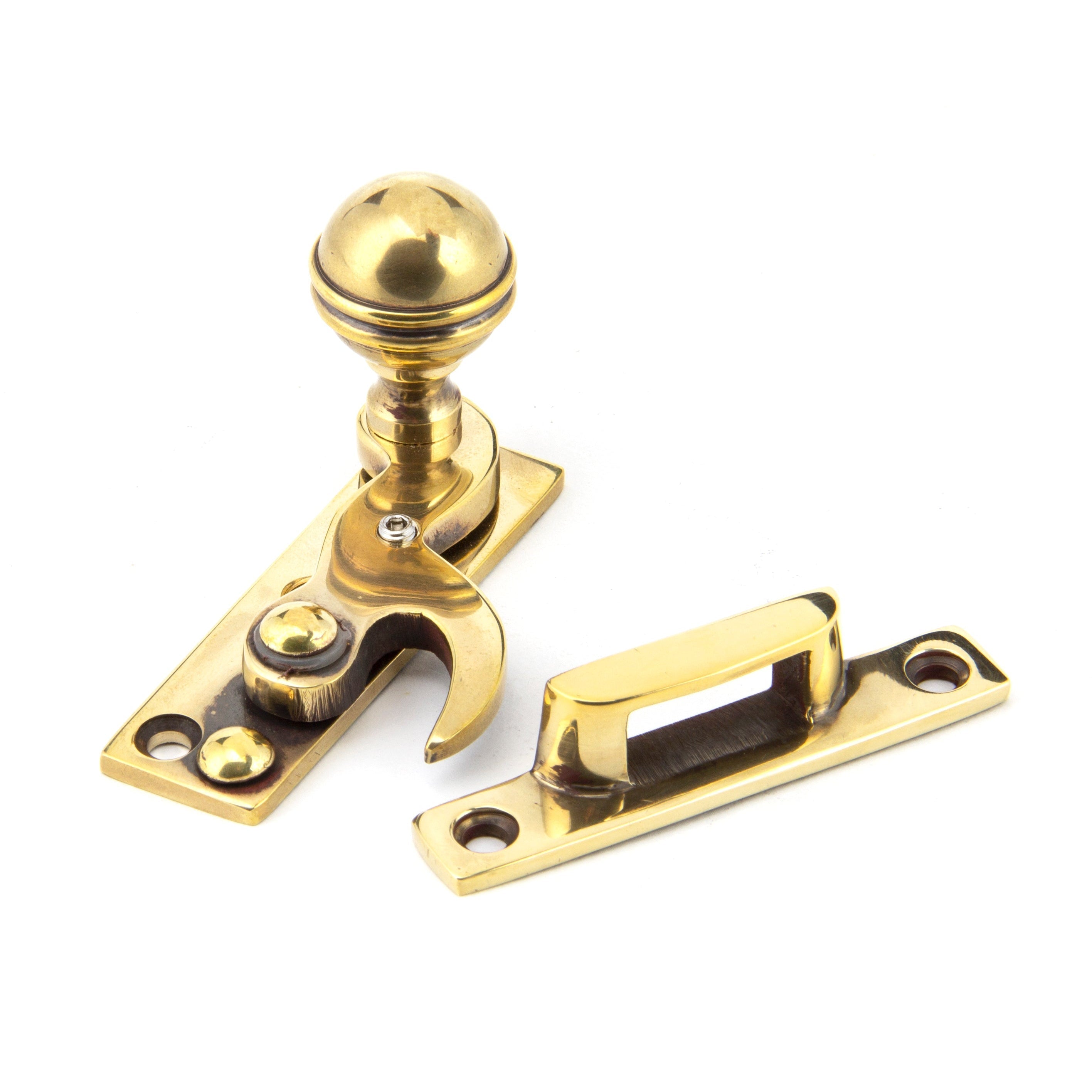 Aged Brass Prestbury Sash Hook Fastener | From The Anvil-Sash Hook Fasteners-Yester Home