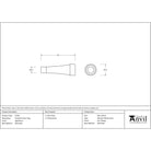 Aged Brass Projection Door Stop | From The Anvil - Door Stops - From The Anvil - Yester Home