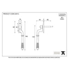 Aged Brass Reeded Espag - RH | From The Anvil-Espag. Fasteners-Yester Home