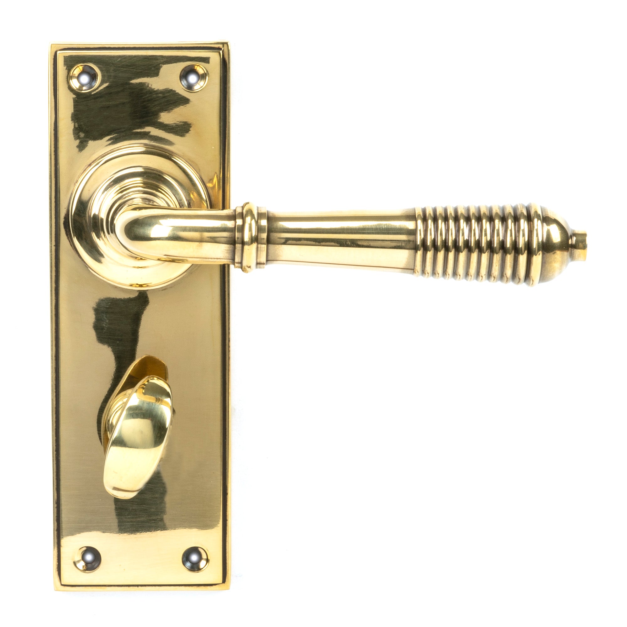 Aged Brass Reeded Lever Bathroom Set | From The Anvil - Lever Bathroom - From The Anvil - Yester Home