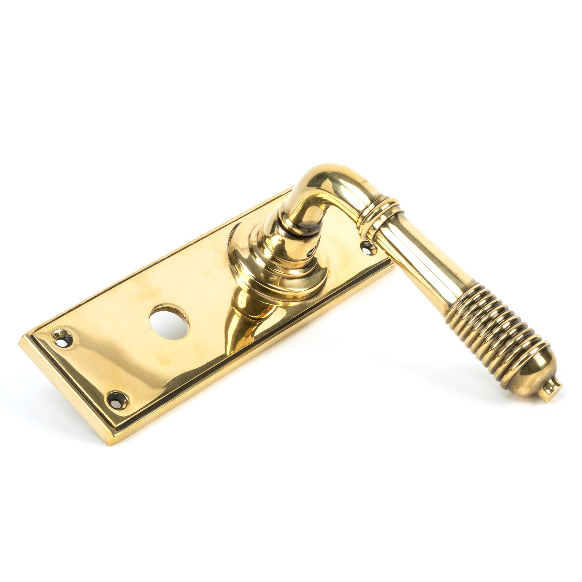 Aged Brass Reeded Lever Bathroom Set | From The Anvil - Lever Bathroom - From The Anvil - Yester Home