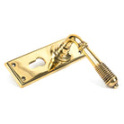 Aged Brass Reeded Lever Euro Lock Set | From The Anvil-Lever Euro-Yester Home