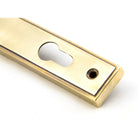 Aged Brass Reeded Slimline Lever Espag. Lock Set | From The Anvil-Espagnolette-Yester Home