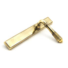Aged Brass Reeded Slimline Lever Latch Set | From The Anvil-Espagnolette-Yester Home