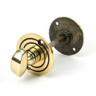 Aged Brass Round Bathroom Thumbturn | From The Anvil-Thumbturns-Yester Home