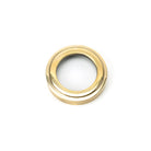 Aged Brass Round Escutcheon (Art Deco) | From The Anvil-Escutcheons-Yester Home