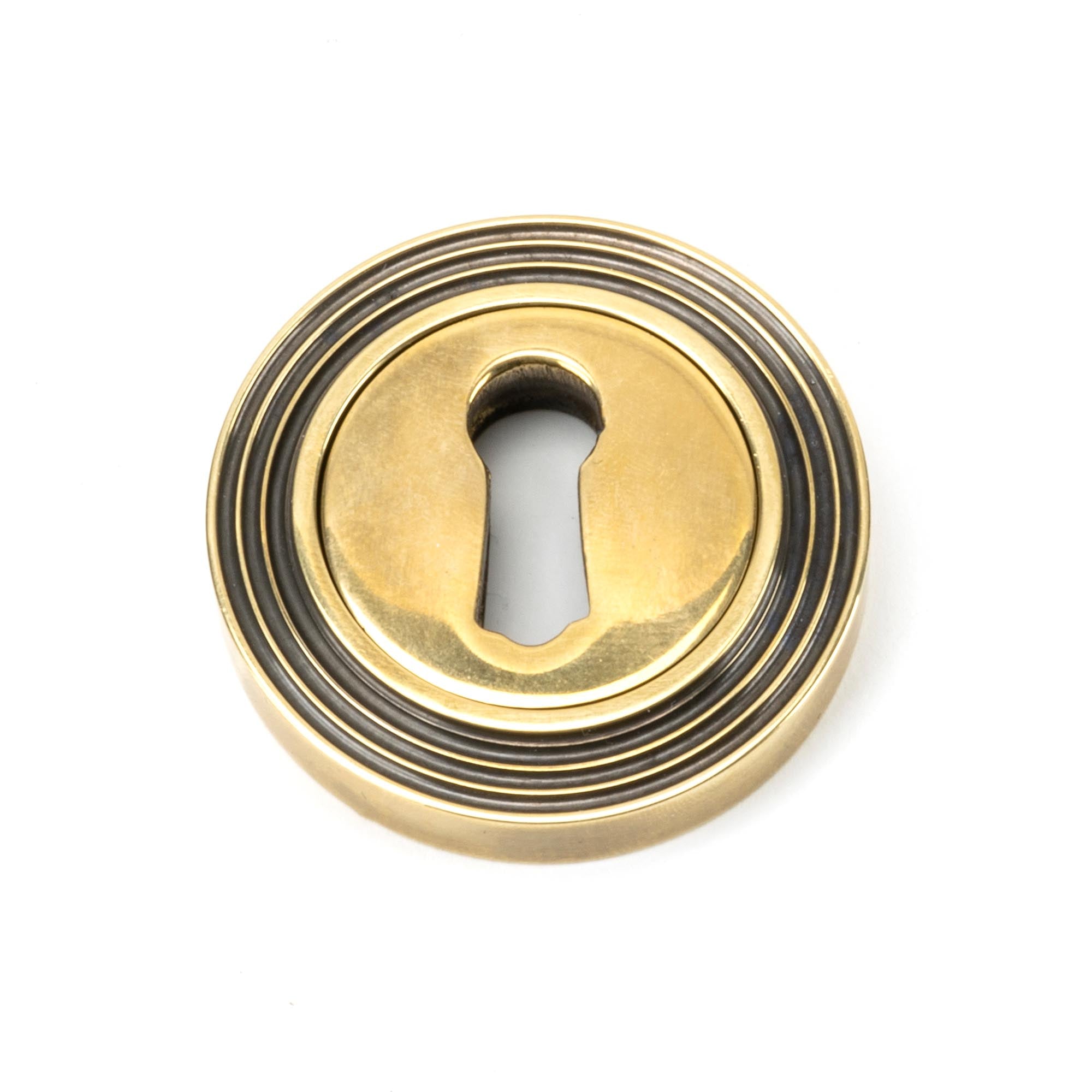 Aged Brass Round Escutcheon (Beehive) | From The Anvil - Escutcheons - From The Anvil - Yester Home
