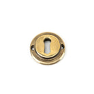 Aged Brass Round Escutcheon (Plain) | From The Anvil-Escutcheons-Yester Home