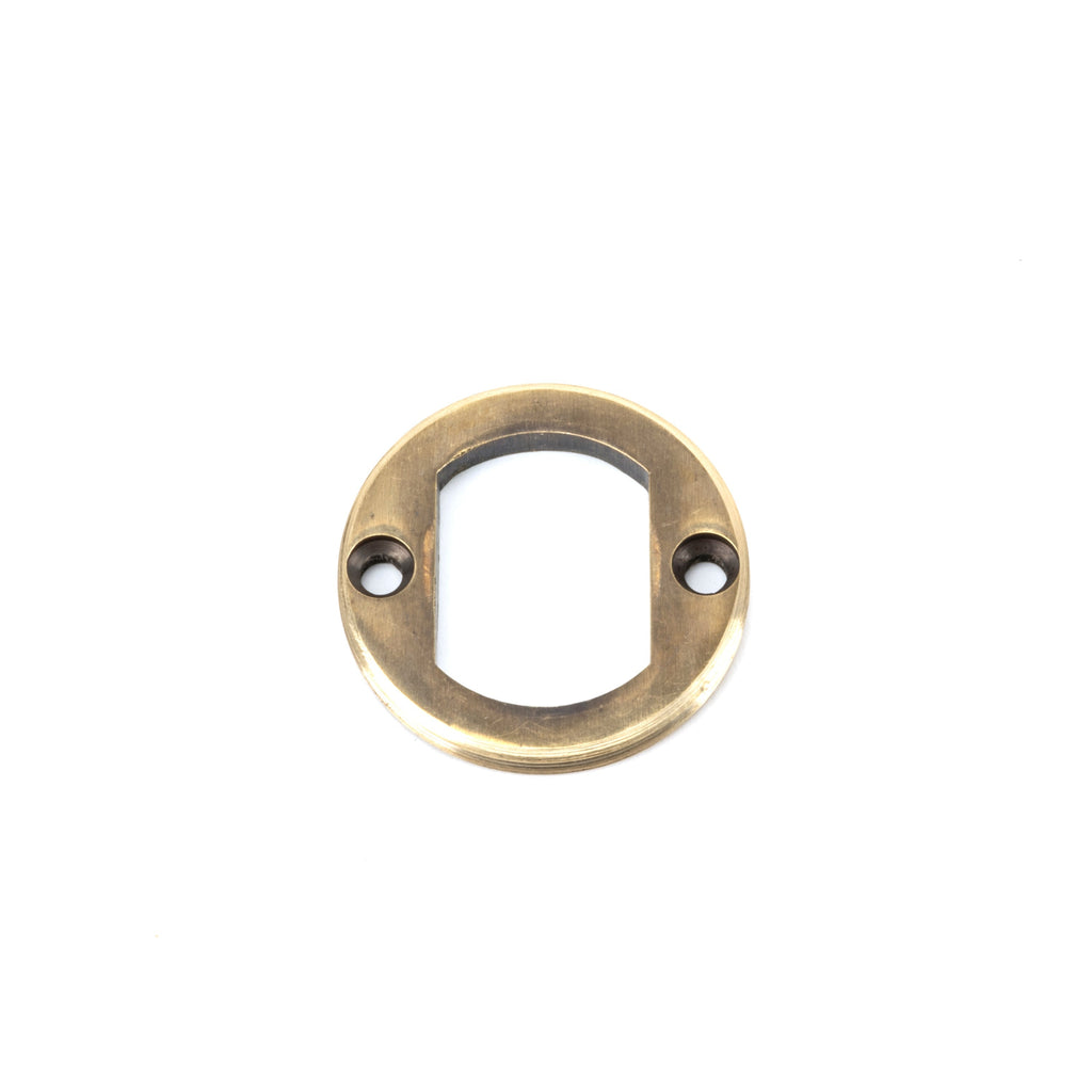 Aged Brass Round Escutcheon (Plain) | From The Anvil-Escutcheons-Yester Home