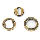 Aged Brass Round Euro Escutcheon (Beehive) | From The Anvil - Euro Escutcheons - From The Anvil - Yester Home