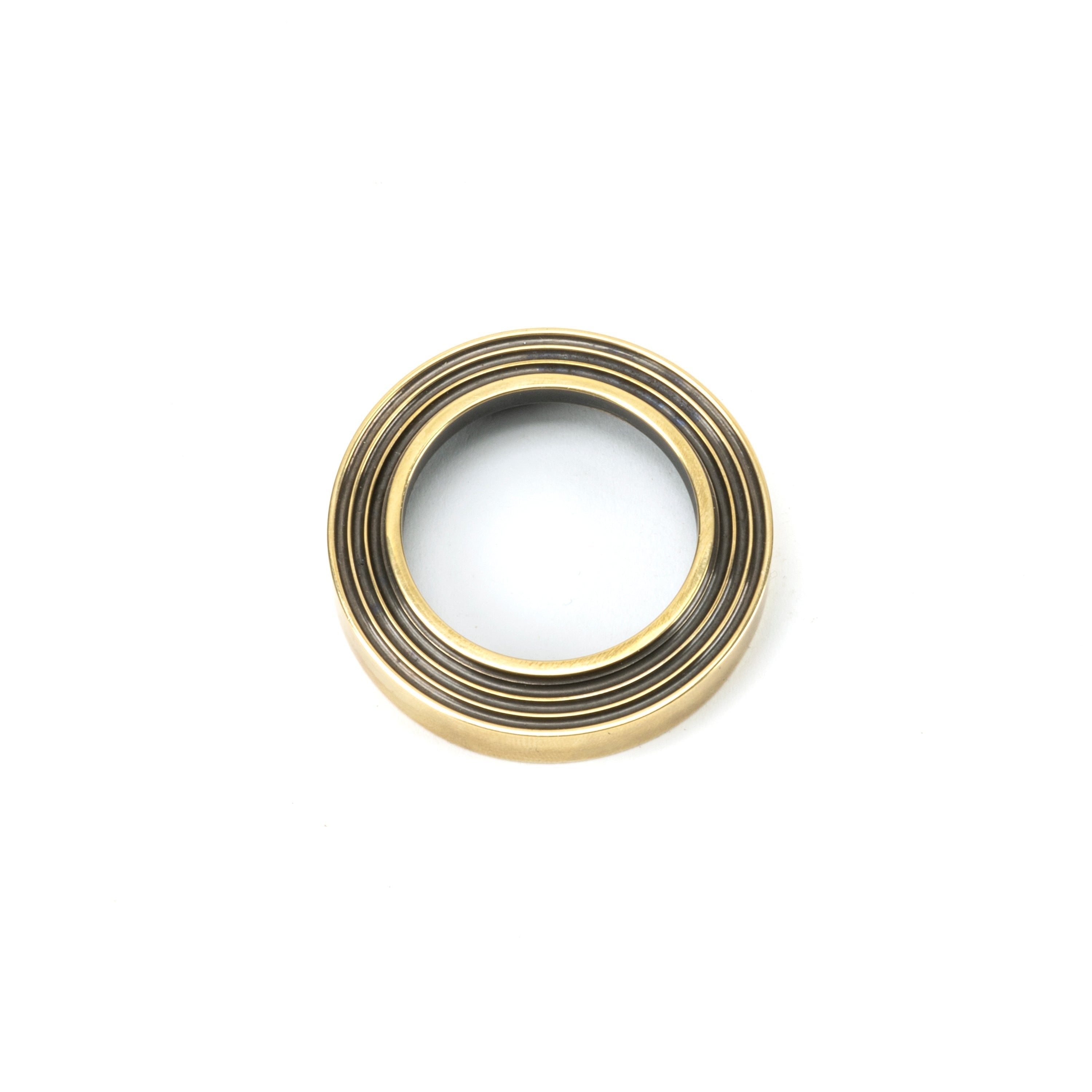 Aged Brass Round Euro Escutcheon (Beehive) | From The Anvil-Euro Escutcheons-Yester Home