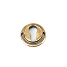 Aged Brass Round Euro Escutcheon (Beehive) | From The Anvil-Euro Escutcheons-Yester Home