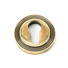 Aged Brass Round Euro Escutcheon (Beehive) | From The Anvil - Euro Escutcheons - From The Anvil - Yester Home