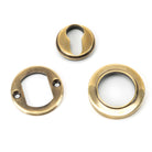 Aged Brass Round Euro Escutcheon (Plain) | From The Anvil - Euro Escutcheons - From The Anvil - Yester Home