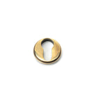 Aged Brass Round Euro Escutcheon (Plain) | From The Anvil-Euro Escutcheons-Yester Home