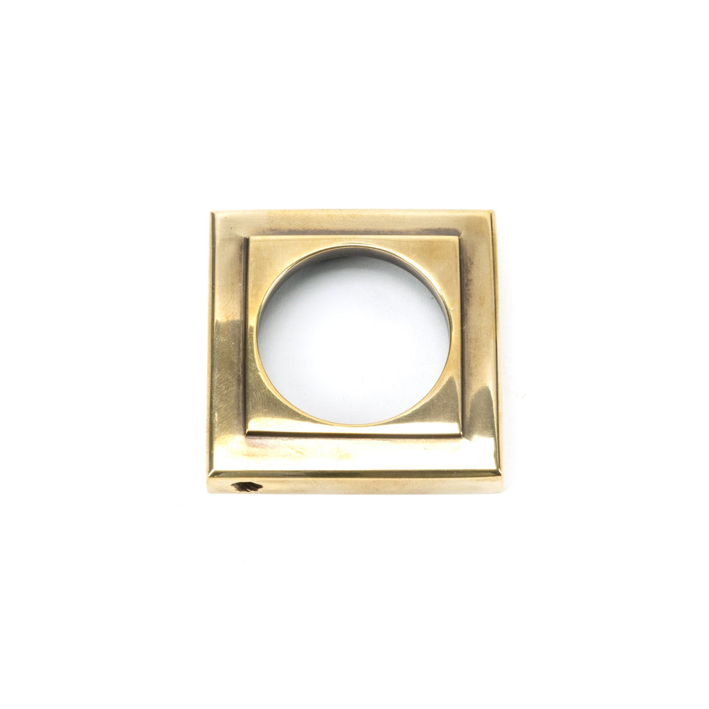 Aged Brass Round Euro Escutcheon (Square) | From The Anvil-Euro Escutcheons-Yester Home