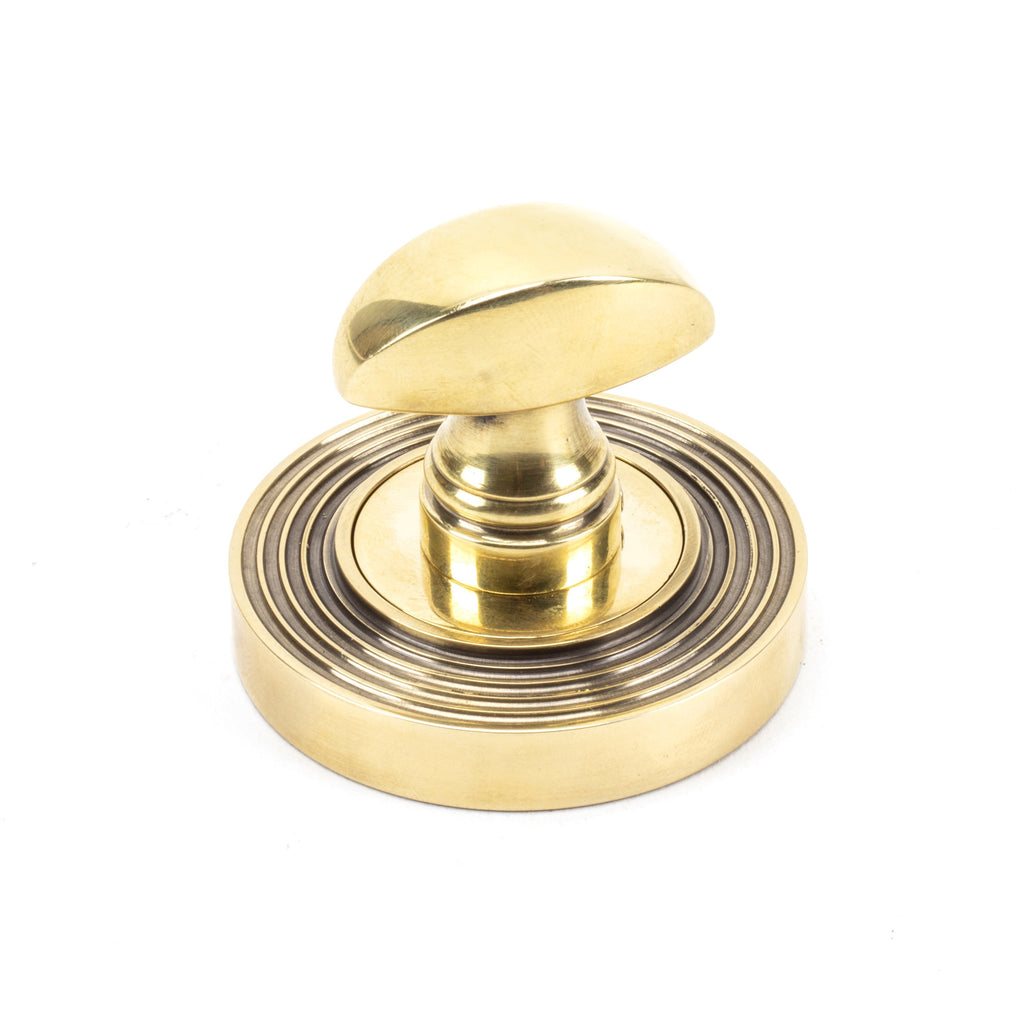 Aged Brass Round Thumbturn Set (Beehive) | From The Anvil-Thumbturns-Yester Home