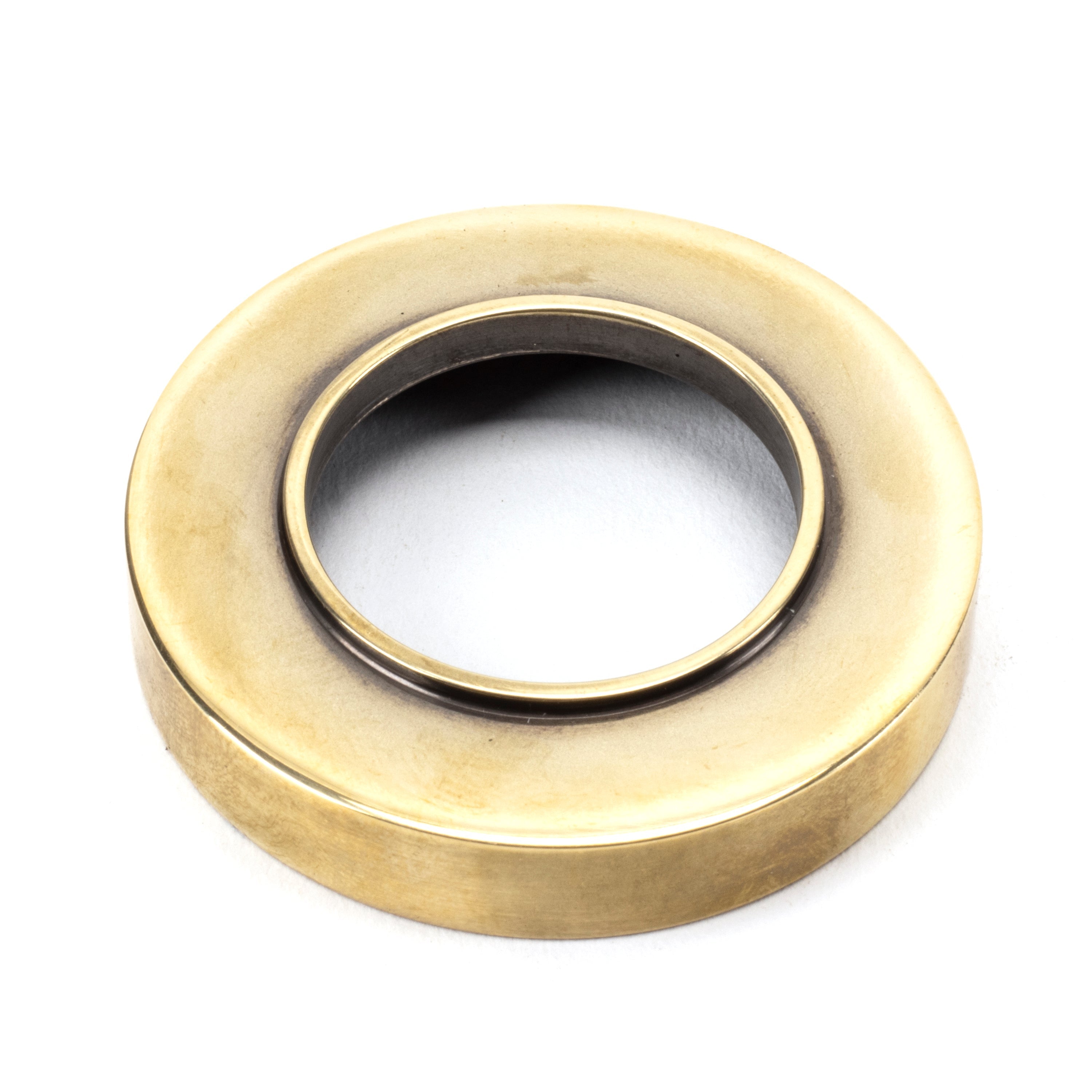 Aged Brass Round Thumbturn Set (Plain) | From The Anvil-Thumbturns-Yester Home