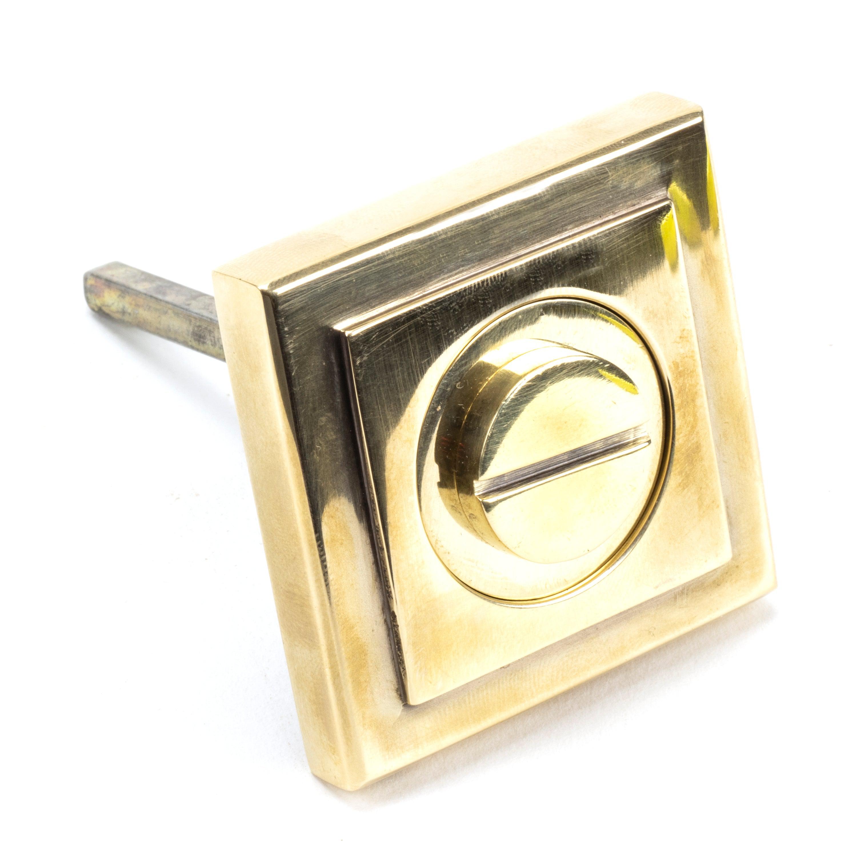 Aged Brass Round Thumbturn Set (Square) | From The Anvil-Thumbturns-Yester Home