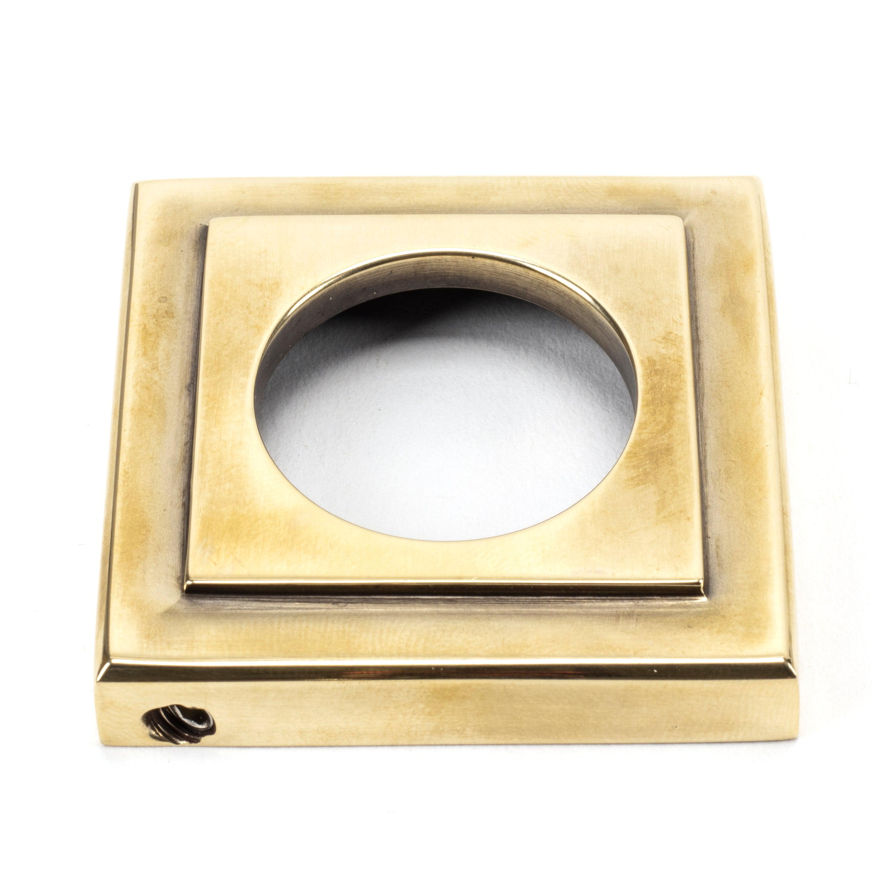 Aged Brass Round Thumbturn Set (Square) | From The Anvil-Thumbturns-Yester Home