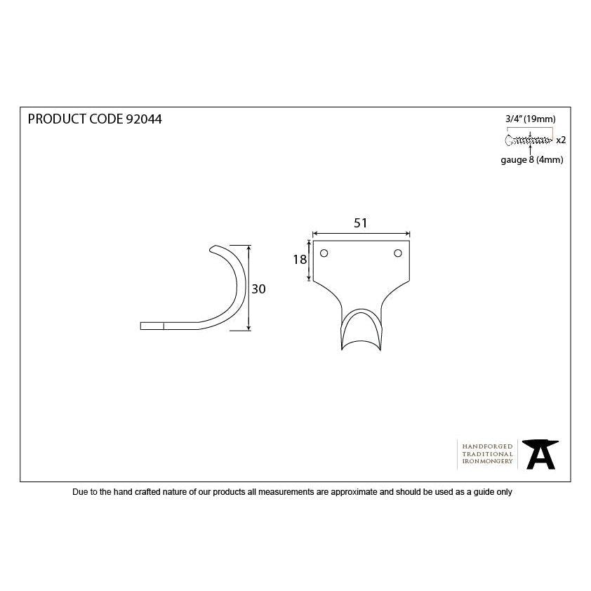 Aged Brass Sash Lift | From The Anvil-Sash Lifts-Yester Home