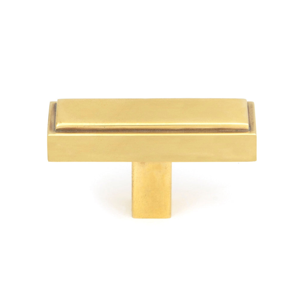 Aged Brass Scully T-Bar | From The Anvil-Cabinet Knobs-Yester Home