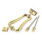 Aged Brass Slimline Art Deco Door Knocker | From The Anvil-Bolt-Through Door Knockers-Yester Home