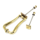 Aged Brass Slimline Art Deco Door Knocker | From The Anvil-Bolt-Through Door Knockers-Yester Home