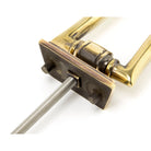 Aged Brass Slimline Art Deco Door Knocker | From The Anvil-Bolt-Through Door Knockers-Yester Home
